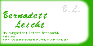 bernadett leicht business card